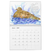 Calendrier Psaumes Bible Écriture Aquarelle Plantes botanique (Mar 2027)