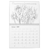 Calendrier Psaumes Bible Écriture Aquarelle Plantes botanique (Jan 2027)