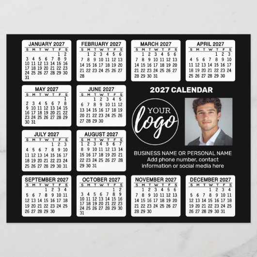 Calendrier publicitaire sur feuille de papier (Devant)