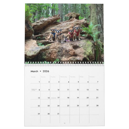 Calendrier Puggle 2023 (Mar 2026)