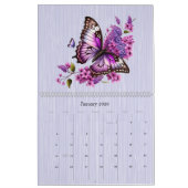 CALENDRIER PURPLE BUTTERFLIES ET FLEURS 2025 (Jan 2026)