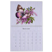 CALENDRIER PURPLE BUTTERFLIES ET FLEURS 2025 (Mar 2026)