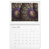 Calendrier Purple Collection Fractals Abstraits 2026 (Jan 2027)