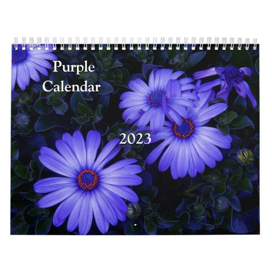 Calendrier Purple Flowers-2023 (Protection)