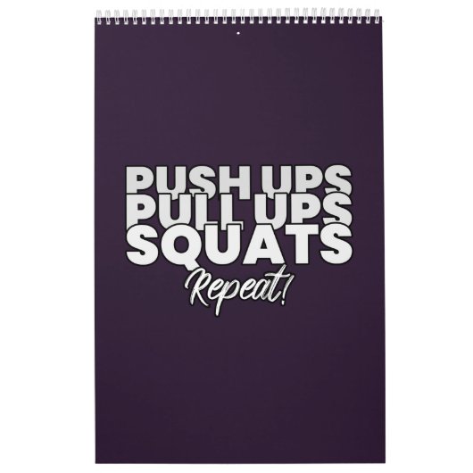 Calendrier Push UPS Pull UPS Squats Répéter! (Protection)