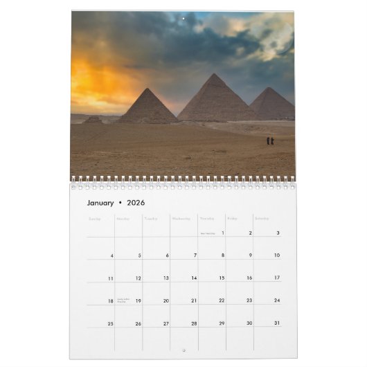 Calendrier Pyramides d'Égypte (Jan 2026)