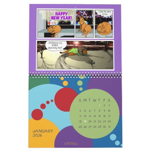 Calendrier quotidien des dessins animés abyssiniqu (Jan 2026)