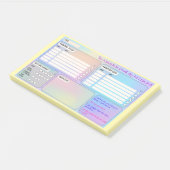Calendrier quotidien pour Post-It de concentration (Incliné)