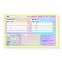 Calendrier quotidien pour Post-It de concentration