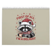Calendrier Raccoon amusant d'abord Je suis un Noël délicieux (Protection)