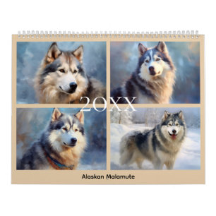 Calendrier Races de chiens typiquement américaines 4 par page