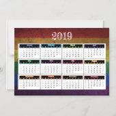 Calendrier Rainbow Mini Magnet 2019 (Recto)