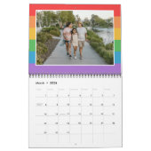 Calendrier Rainbow Stripes LGBT Photos de famille (Mar 2026)