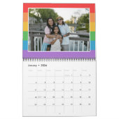 Calendrier Rainbow Stripes LGBT Photos de famille (Jan 2026)