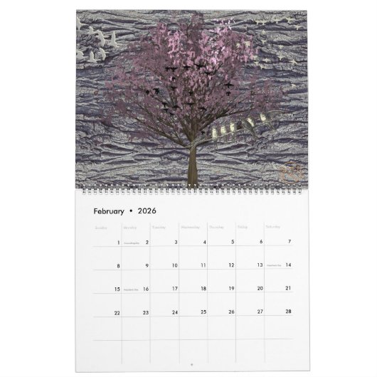 Calendrier RAMO & PAUL arbres collection mensuelle fan Calend (Feb 2026)