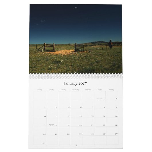 Calendrier Ranch de Sweetgrass (Jan 2027)