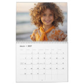 Calendrier Rayure Rétro Photo Complète Chaque Mois (Mar 2027)