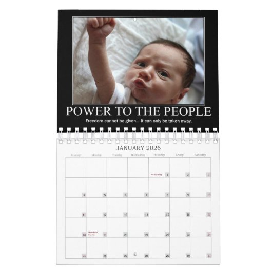 Calendrier rebelle impressionnant (Jan 2026)