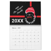 Calendrier Red Black Noël (Feb 2027)