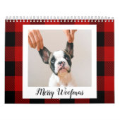 Calendrier Red Buffalo Plaid & Joyeux Woofmas Avec Photo Chie (Protection)