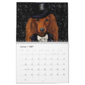 Calendrier Red Dachshund (Jan 2027)