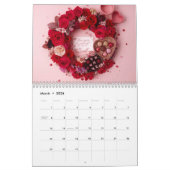 Calendrier Red Rose Romantic Valentine Couple 2026 Desk (Mar 2026)