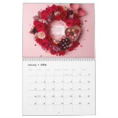 Calendrier Red Rose Romantic Valentine Couple 2026 Desk (Jan 2026)