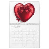 Calendrier Red Rose Valentine Romantic Wall Desk   (Feb 2026)