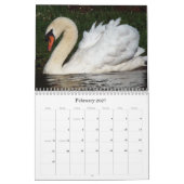 Calendrier refuges de 2019 2020 de cygne d'oiseaux animaux de (Feb 2027)