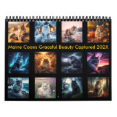 Calendrier Regal Maine Coons : Beauté gracieuse capturée 202X (Protection)
