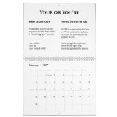 Calendrier Règles d'orthographe florale pour les femmes chefs (Feb 2027)