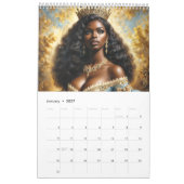 Calendrier Reines et Princesses Royales Noires (Jan 2027)