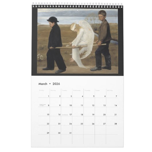 Calendrier religieux de coutume d'art (Mar 2026)