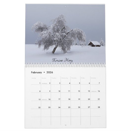 Calendrier République tchèque (Feb 2026)