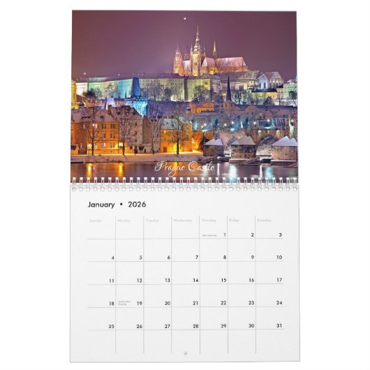 Calendrier République tchèque (Jan 2026)