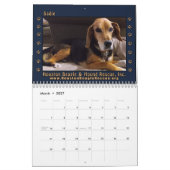 Calendrier Rescued Beagles 2026 Wall Calendar (Mar 2027)