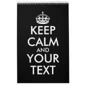 Calendrier Restez calme et continuez - Créez votre propre (Protection)