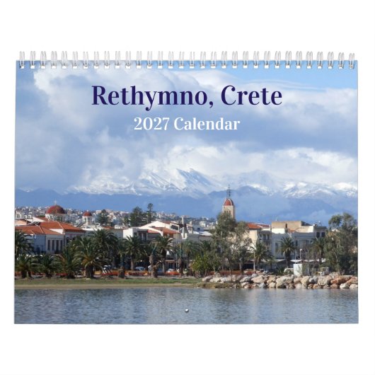 Calendrier Rethymno Crète Grèce 2027 (Protection)