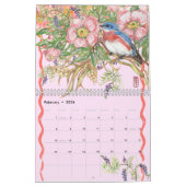 Calendrier Retour À La Nature Illustrations Animales Mignons  (Feb 2026)