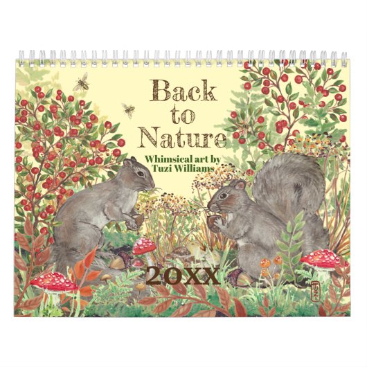 Calendrier Retour à la nature Illustrations d'animaux Mignons (Protection)