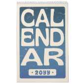 Calendrier Retro Block Letter Wall Calendar, Minimalist 2026 (Protection)
