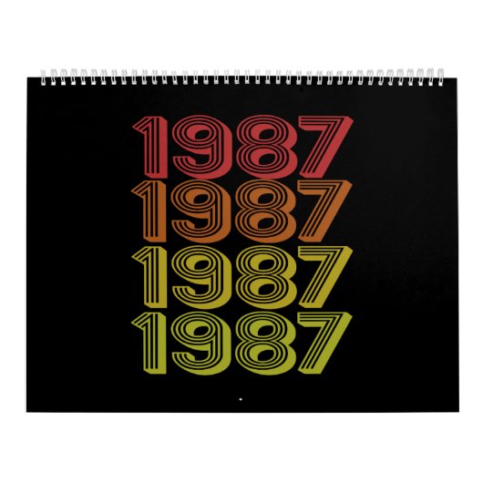 Calendrier Retro Born In 1987 (Protection)