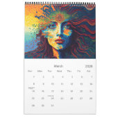 Calendrier Retro Sixties Psychedelic Art 2026 (Mar 2026)