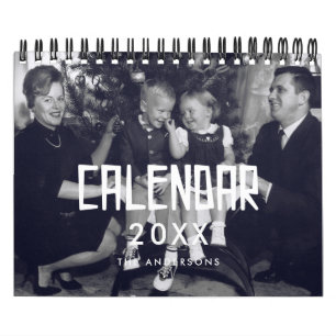 Calendrier Retro vintage les années 50 typographie photo de f