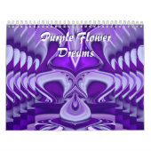 Calendrier Rêves arc-en-ciel à fleurs violettes (Protection)