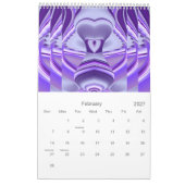 Calendrier Rêves de fleurs violettes (Feb 2027)
