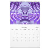 Calendrier Rêves de fleurs violettes (Feb 2026)