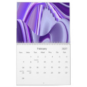 Calendrier Rêves de neige violette, Imaginaire Abstrait 3D Ar (Feb 2027)