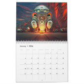 Calendrier Robots - Oeuvre numérique de Christine aka stine1 (Jan 2026)