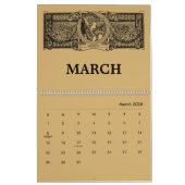 Calendrier Roman Mythology Art Nouveau (Mar 2026)